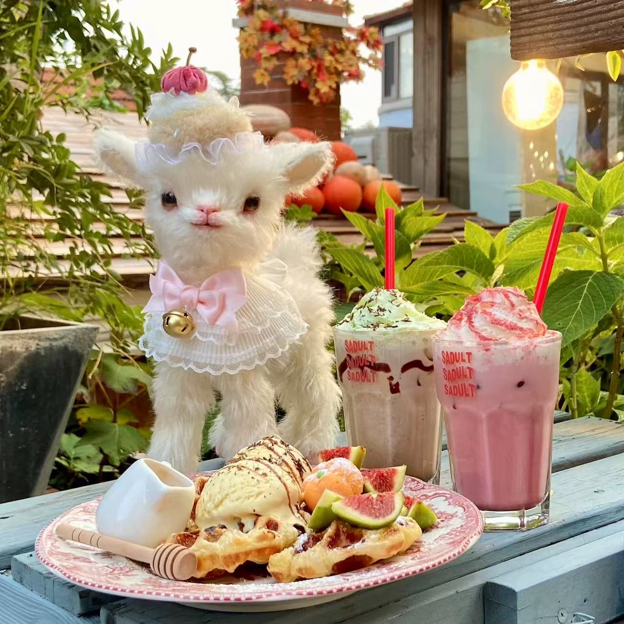 Adorable Handmade Lamb Doll Artist Doll
