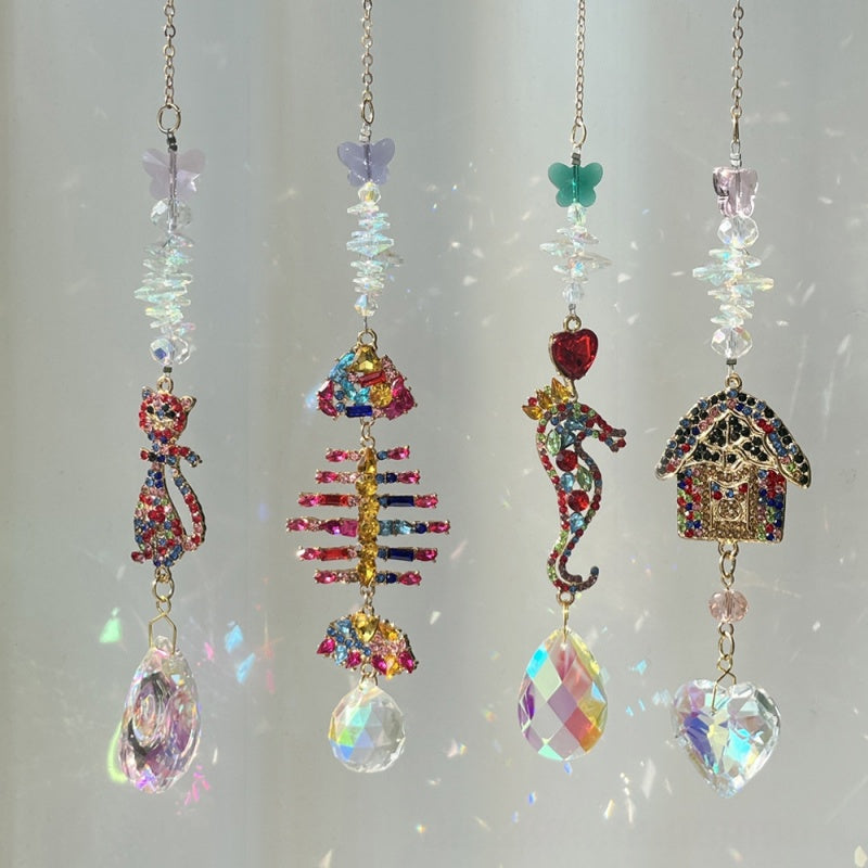 Colored Diamond Sun Catcher Wind Chime