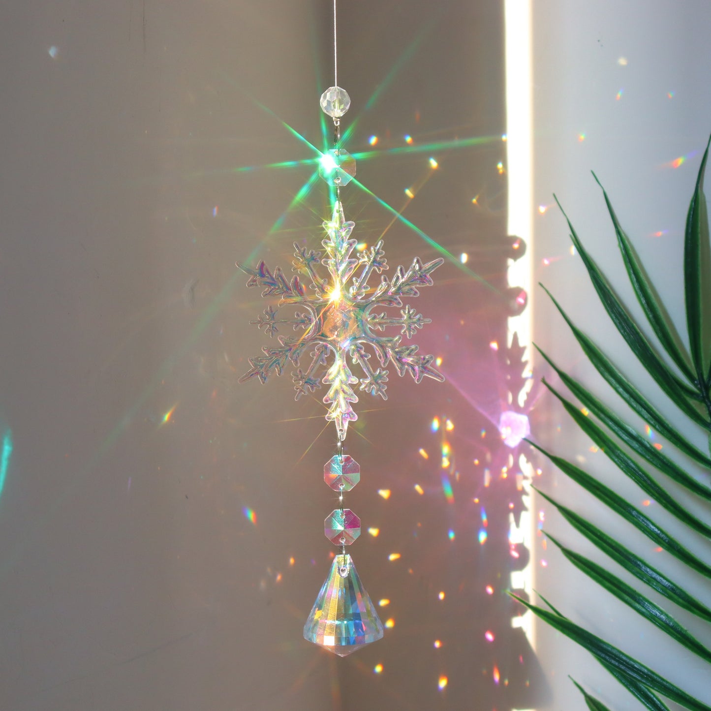 Snowflake Sun Catcher Crystal Wind Chime