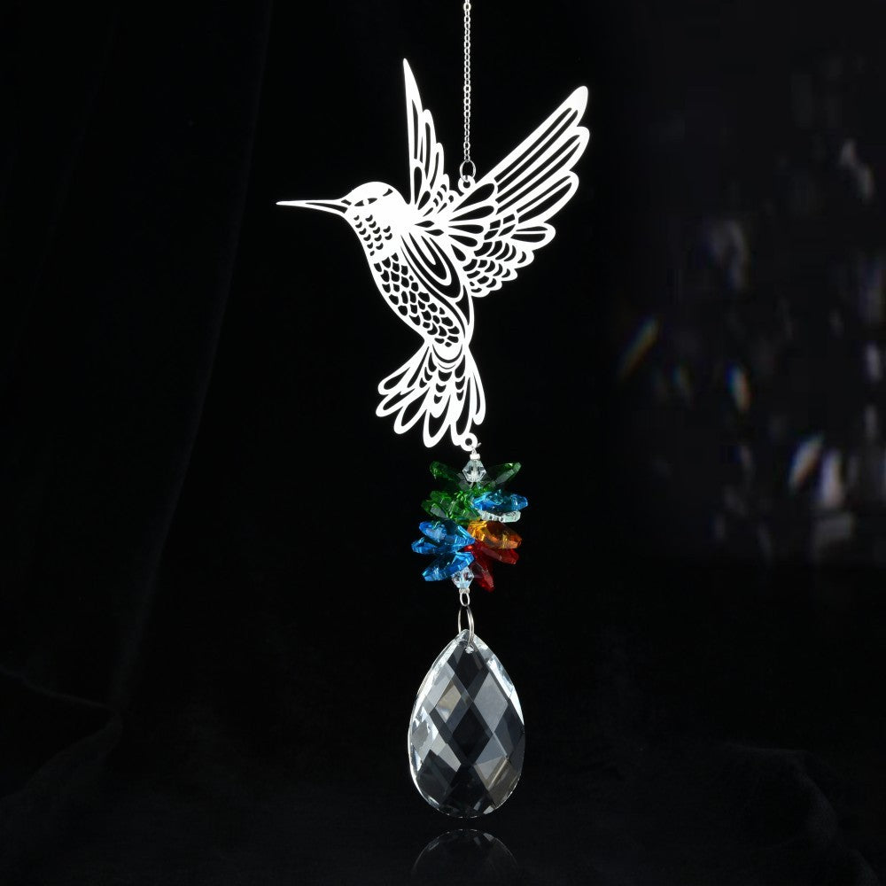 Hummingbird Rainbow Crystal Wind Chime Sunshine Catcher