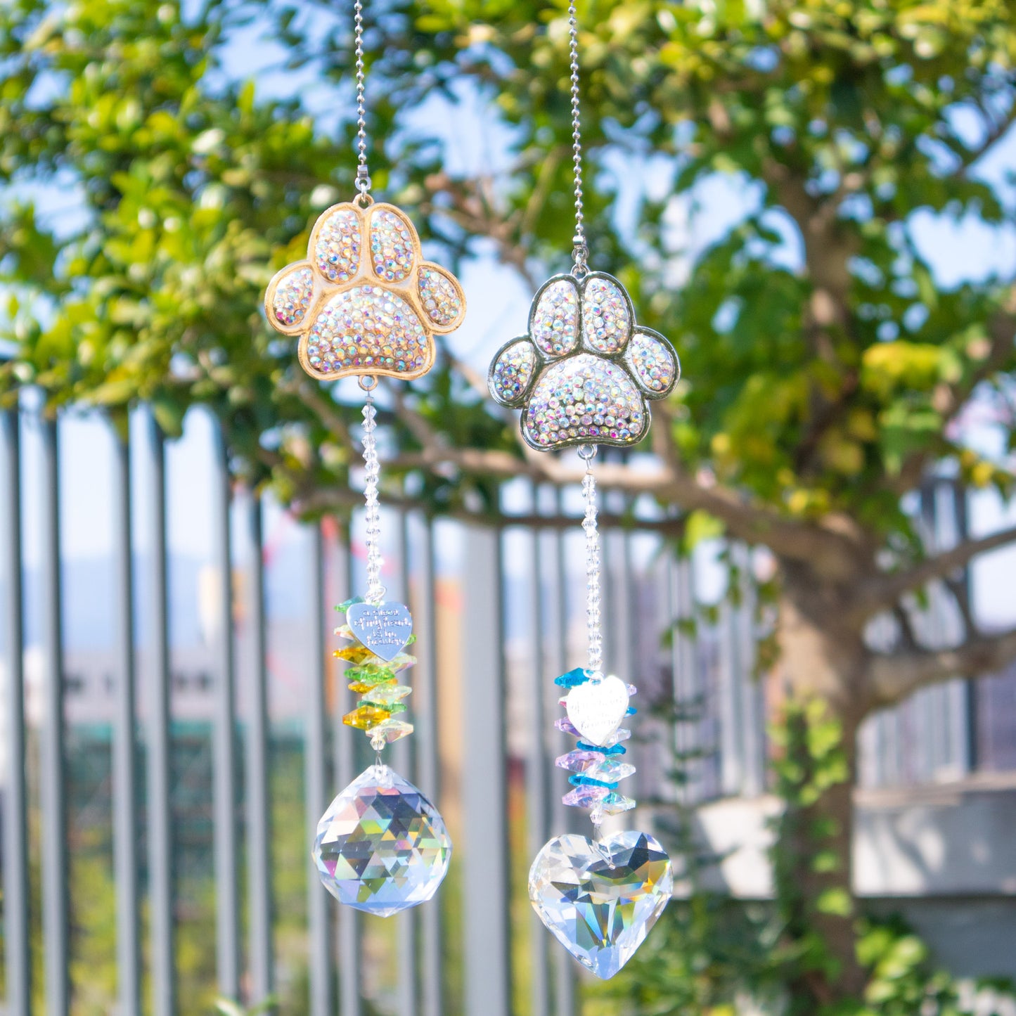 Colorful Diamond Pet Memorial Sun Catcher with Gift Box