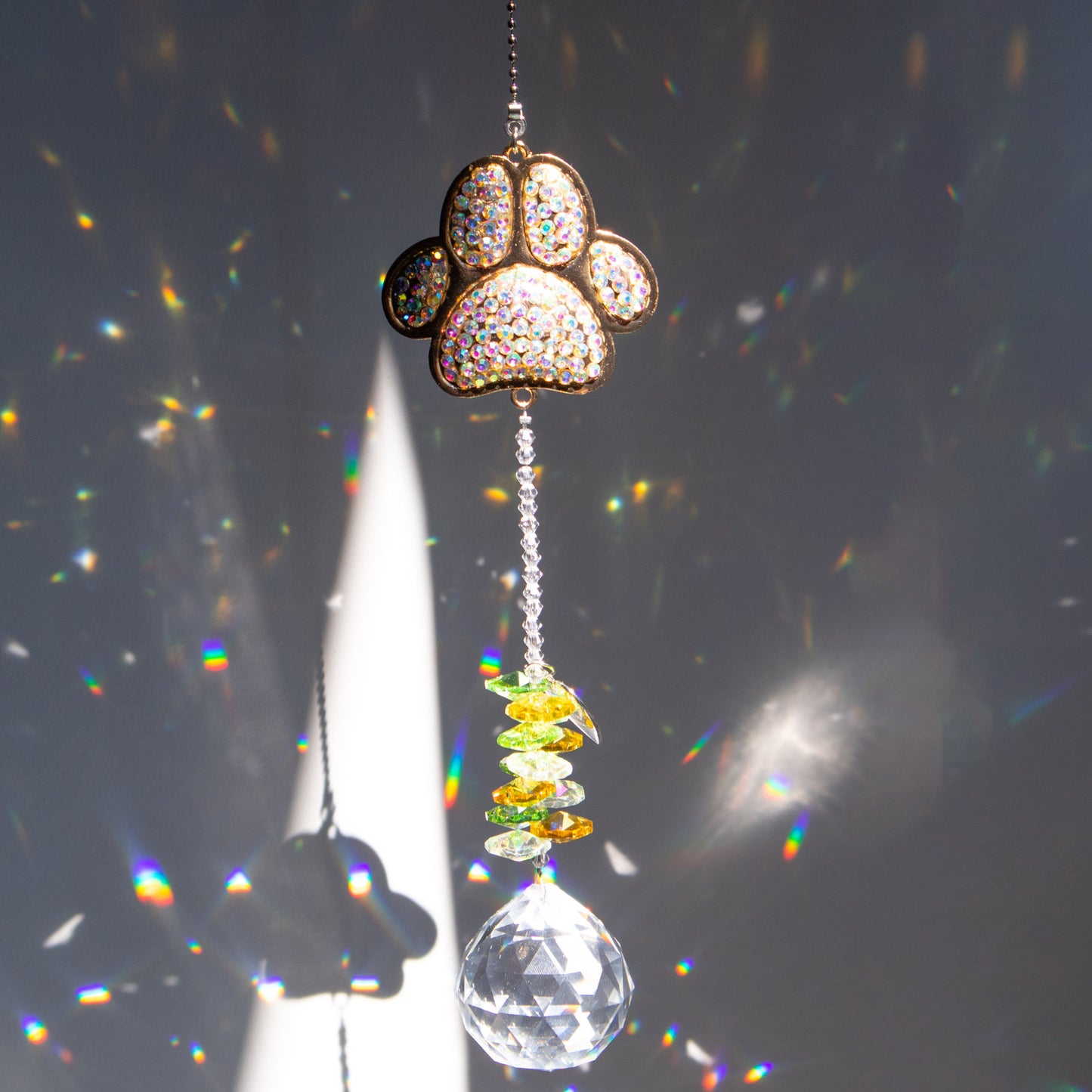 Colorful Diamond Pet Memorial Sun Catcher with Gift Box