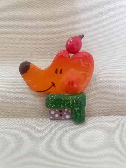 Handmade Cute Fairytale Fox Brooch