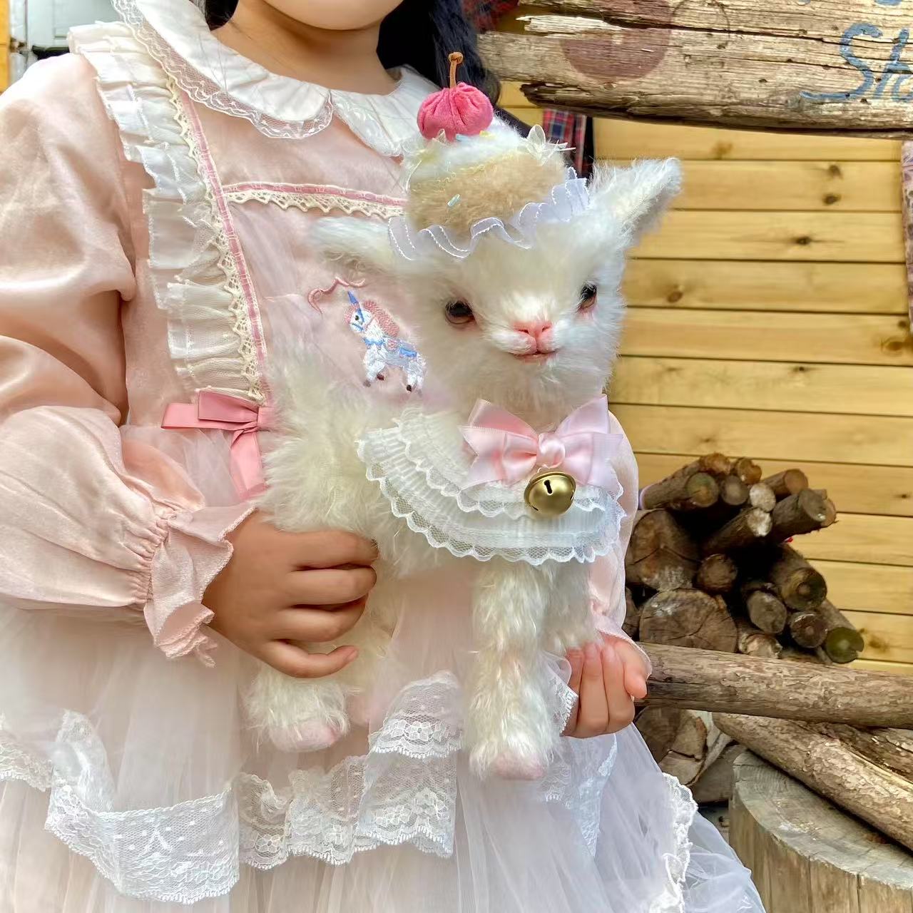 Adorable Handmade Lamb Doll Artist Doll