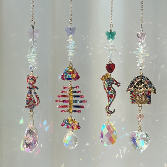 Colored Diamond Sun Catcher Wind Chime