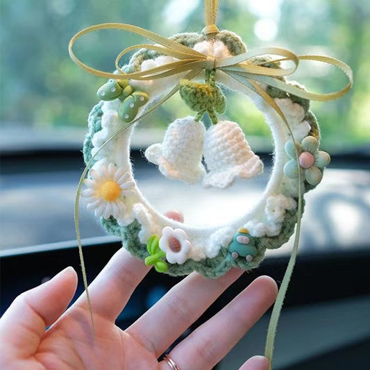 Lily of the Valley Car Hanging Car Decoration Crochet Pendant