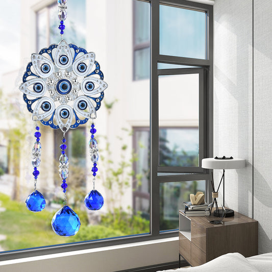 Evil Eye Crystal Sun Catcher Garden Decorations Wind Chime