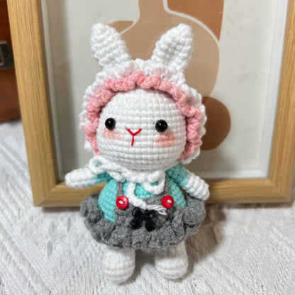 Crochet Bunny Pendant Keychain