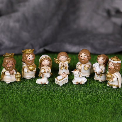 Nativity Scene Resin Figurine Home Decoration