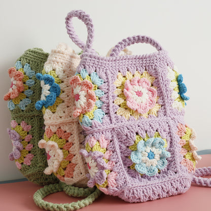 Crochet Flower Crossbody Bag Phone Bag