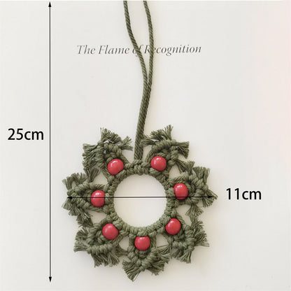 Crochet Christmas Tree Snowflake Ornaments