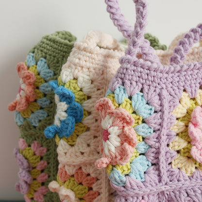 Crochet Flower Crossbody Bag Phone Bag