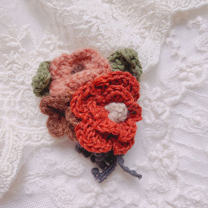 Crochet Flower Brooch