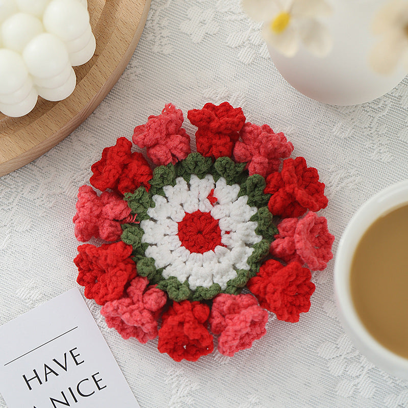 Lily of the Valley Crochet Coaster