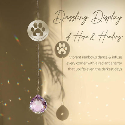 Pet Memorial Crystal Sun Catcher with Gift Box
