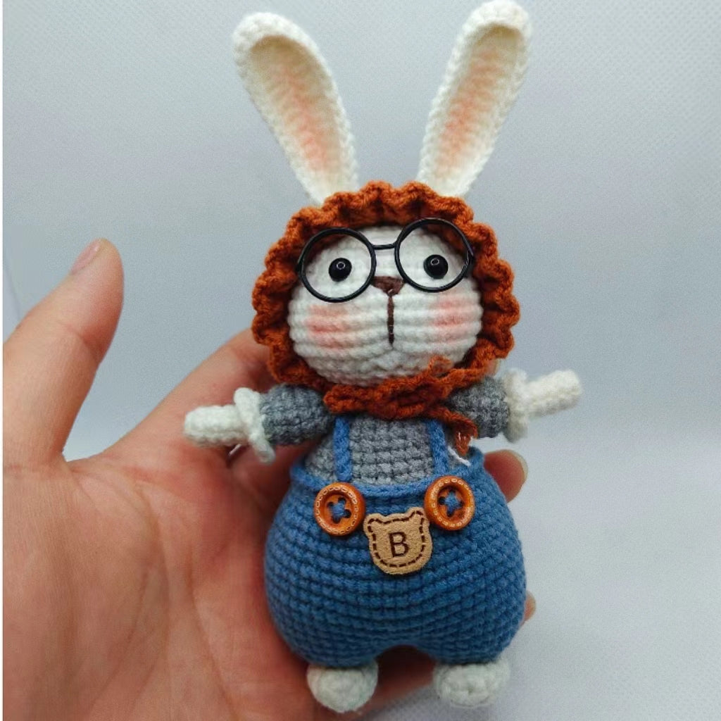 Cute Crochet Bunny Pendant Keychain - 8 styles