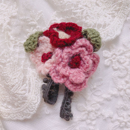 Crochet Flower Brooch