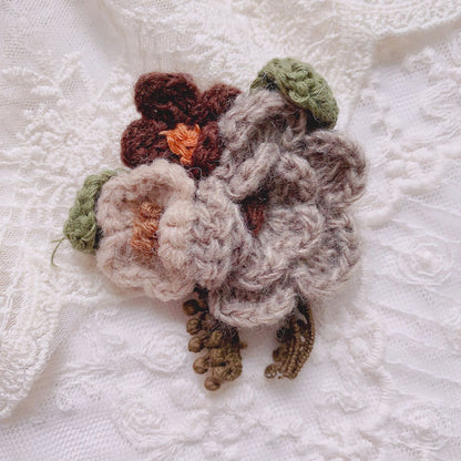 Crochet Flower Brooch