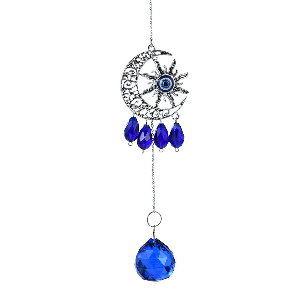 Evil Eye Crystal Sun Catcher Garden Decorations Wind Chime