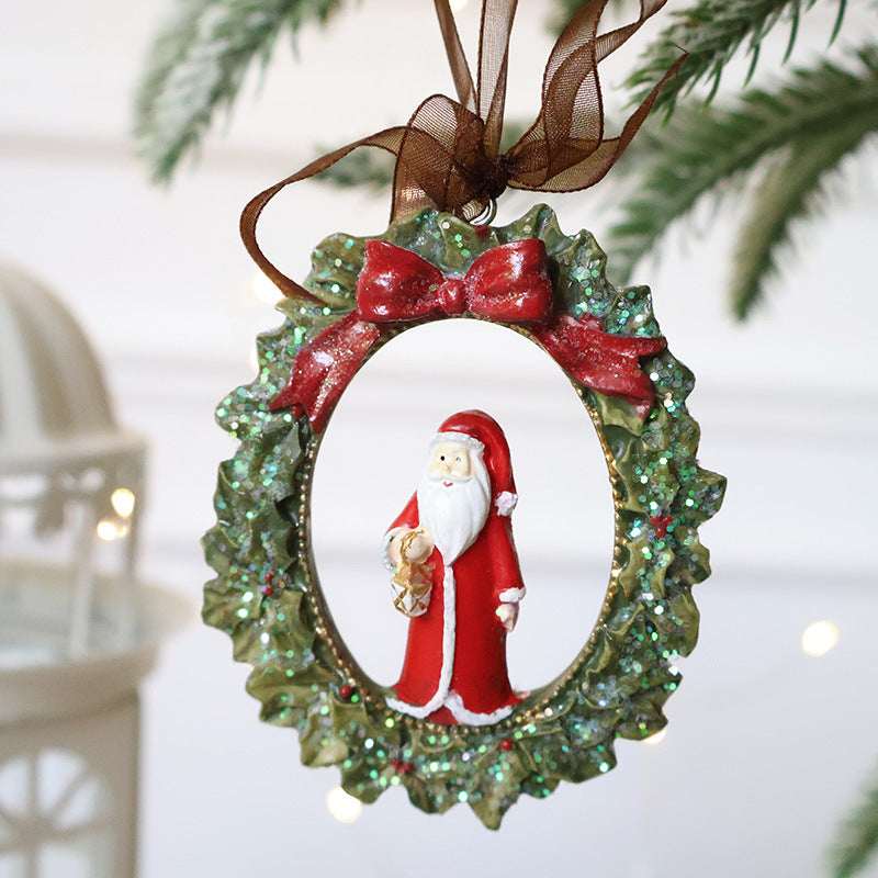 Retro Resin Christmas Tree Ornaments