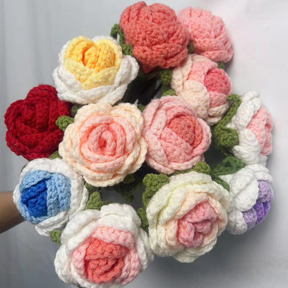 Crochet Roses Valentine's Day Mother's Day Birthday Anniversary Gift