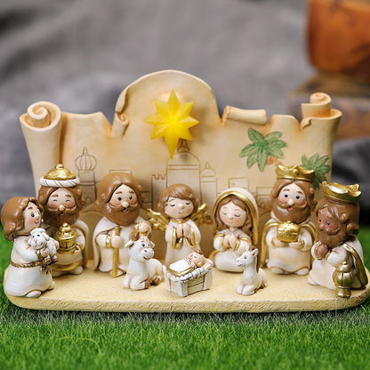 Nativity Scene Resin Figurine Home Decoration