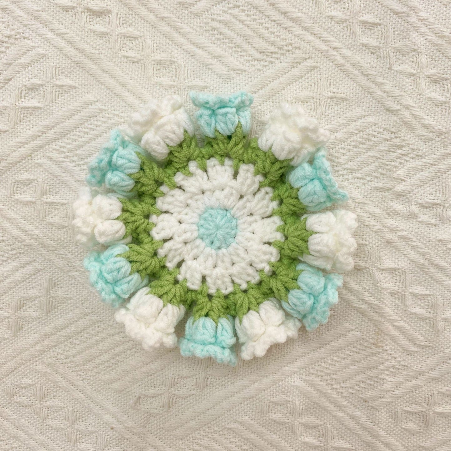 Lily of the Valley Crochet Coaster