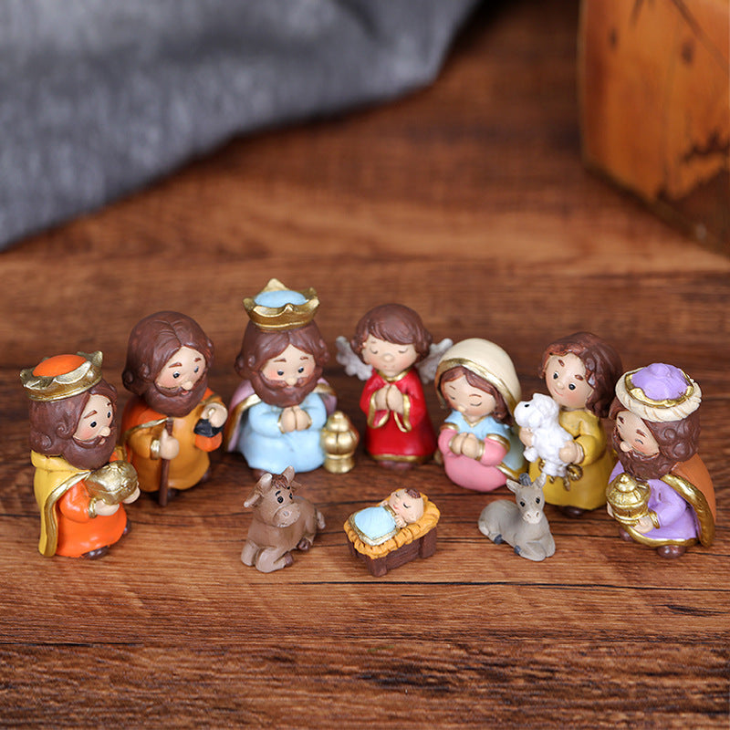 Nativity Scene Resin Figurine Home Decoration