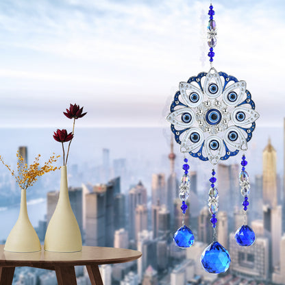 Evil Eye Crystal Sun Catcher Garden Decorations Wind Chime