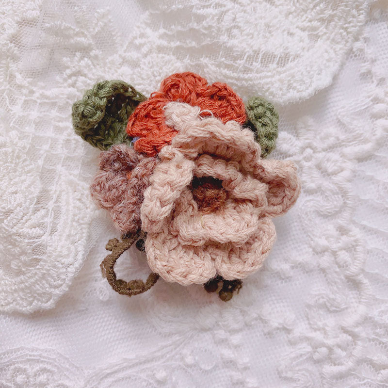 Crochet Flower Brooch