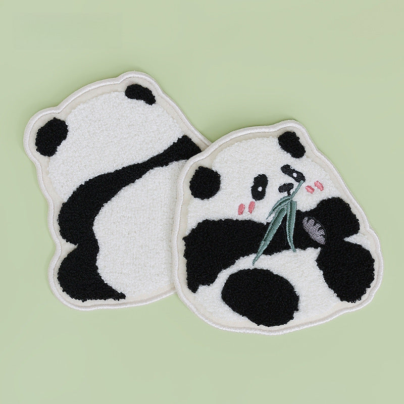 Cute Panda Coaster Placemats Towel Embroidery Craft