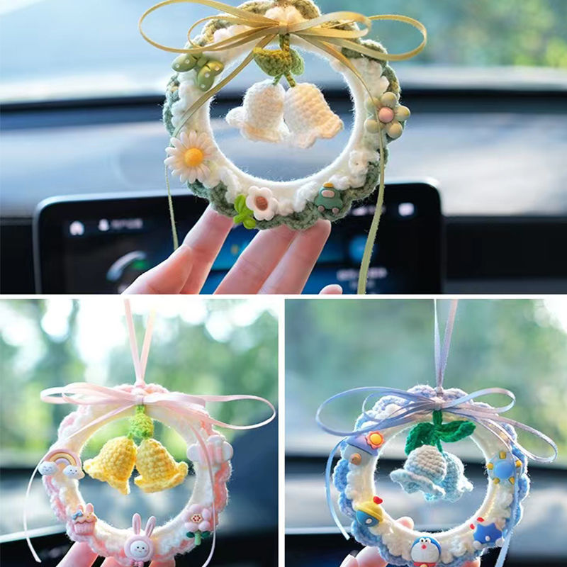 Lily of the Valley Car Hanging Car Decoration Crochet Pendant