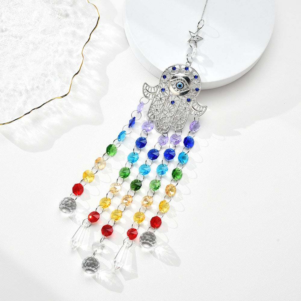Devil's Eye Tree of Life Crystal Sun Catcher Pendant
