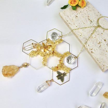 Creative Honeycomb Crystal Sun Catcher Window Decoration Pendant