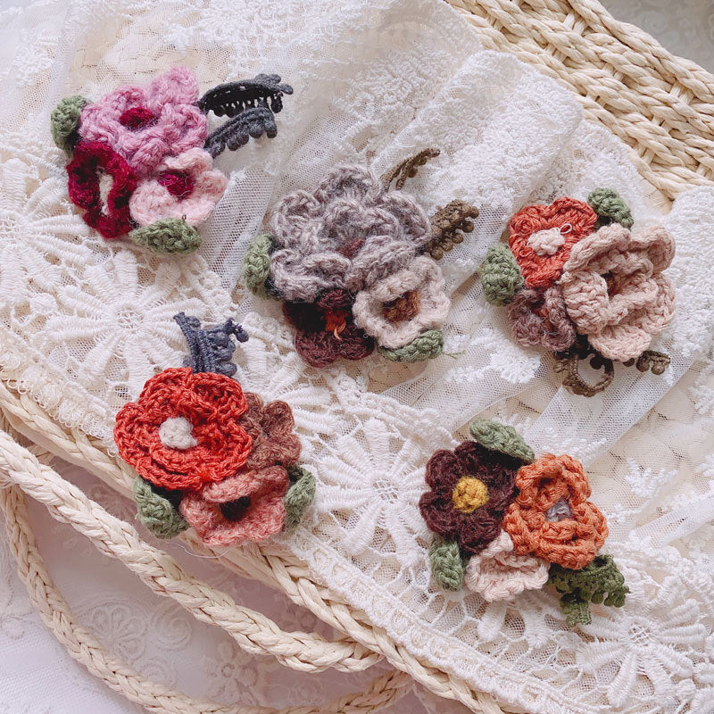 Crochet Flower Brooch