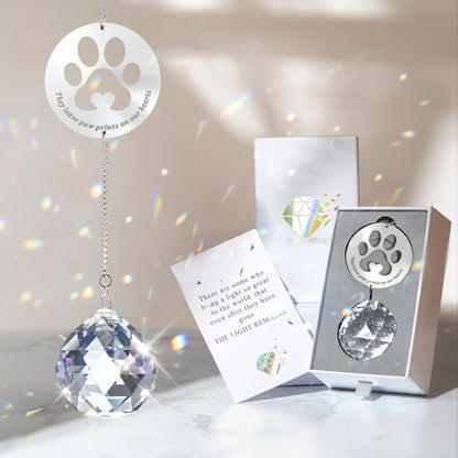 Pet Memorial Crystal Sun Catcher with Gift Box