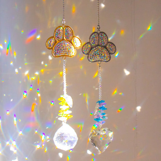 Colorful Diamond Pet Memorial Sun Catcher with Gift Box