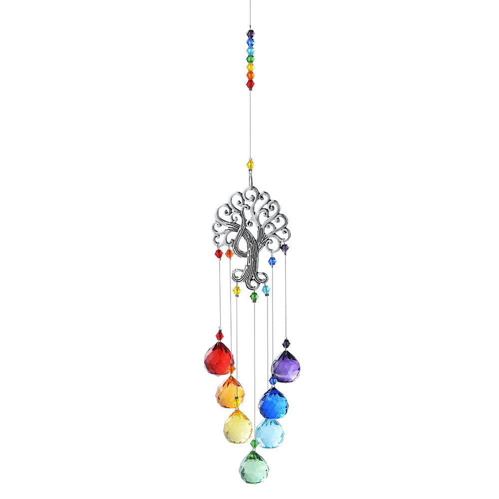 Devil's Eye Tree of Life Crystal Sun Catcher Pendant