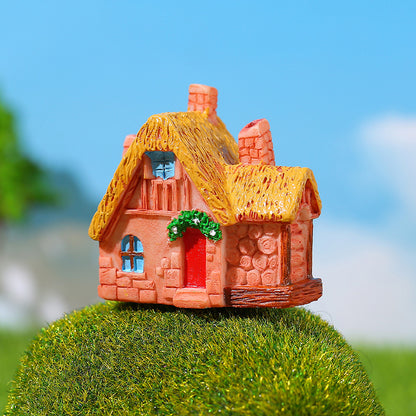 Miniature Forest House Resin Ornaments Garden Pot Decoration (6 pcs set)
