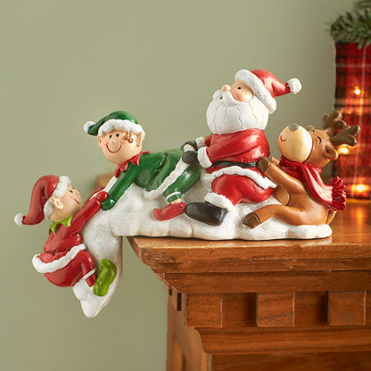 Christmas Table Decoration Resin Crafts Ornaments Santa Claus and Polar Bear