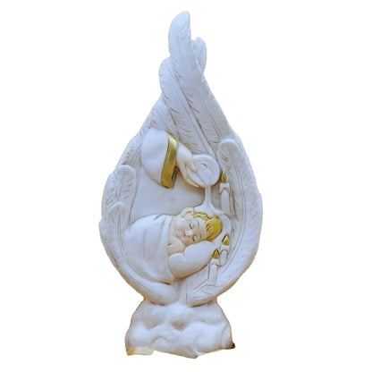 Jesus Mary and Angels Vintage Carved Resin Ornaments