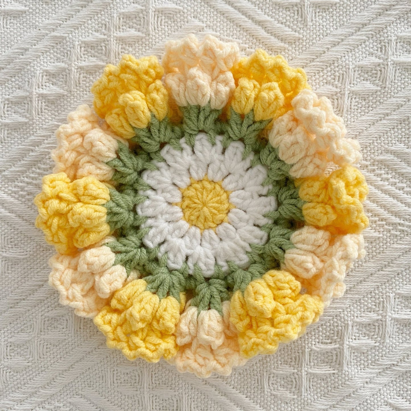 Lily of the Valley Crochet Coaster