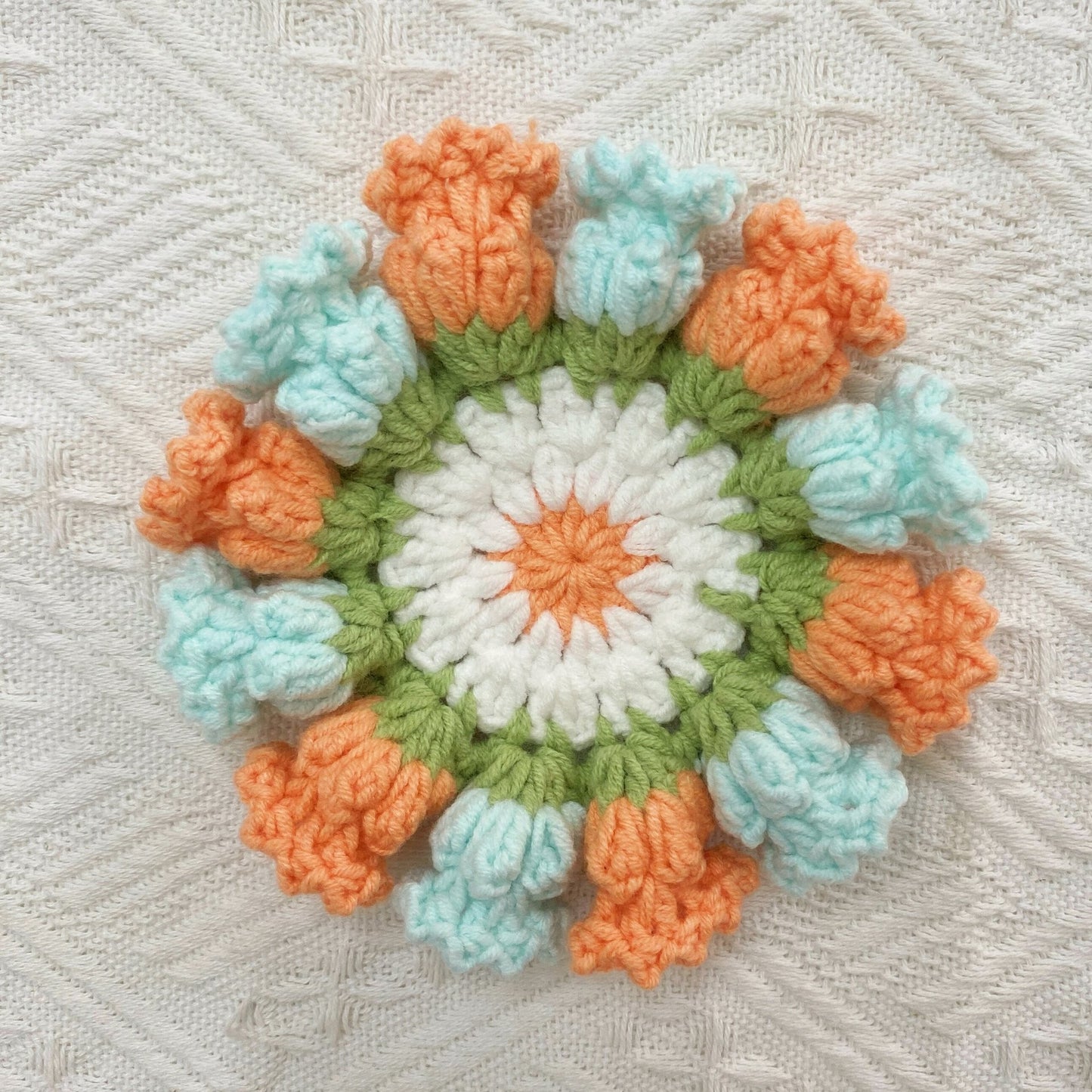 Lily of the Valley Crochet Coaster